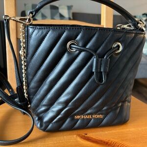 Michael Kors Black Quilted Crossbody Bag